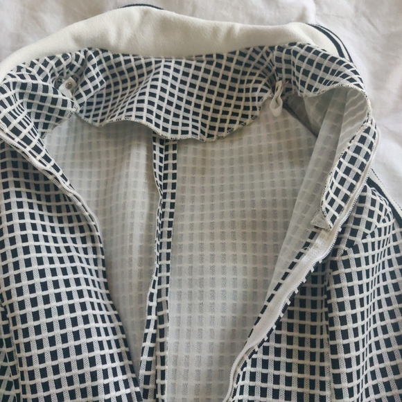 Vintage B/W Mod Day Dress Double Knit Checkered Patter Dress - Picture 6 of 6